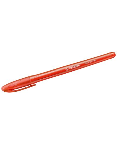 Химикалка Stabilo Performer - 0.38 mm, червена - 1